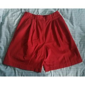 Vintage red high waisted shorts